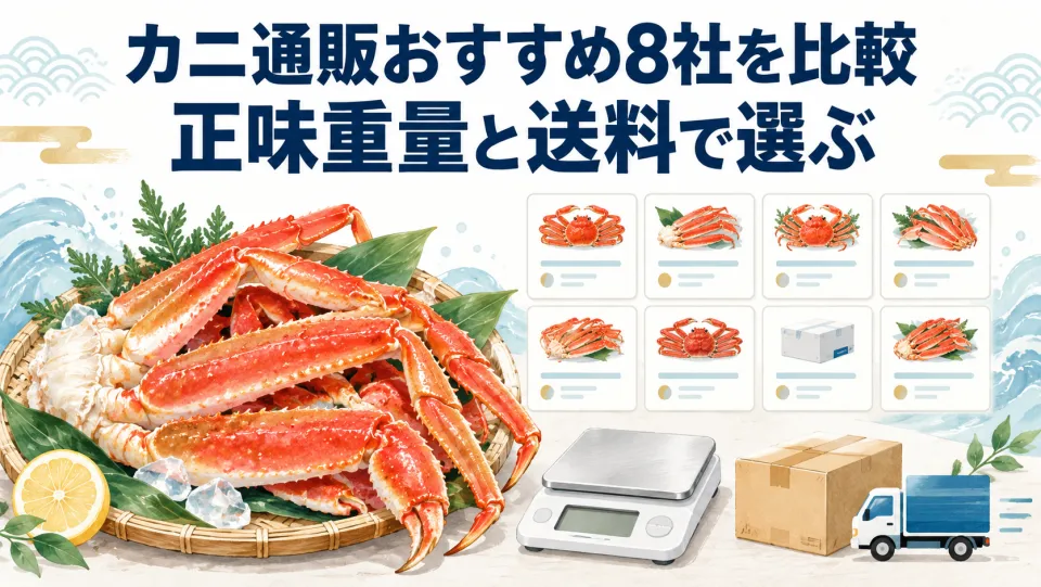 カニ通販おすすめ8社を比較|正味重量と送料で選ぶ