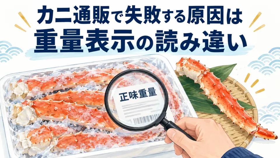 カニ通販で失敗する原因は重量表示の読み違い