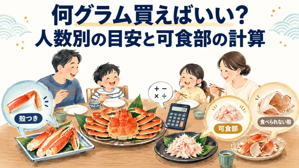 何グラム買えばいい?人数別の目安と可食部の計算