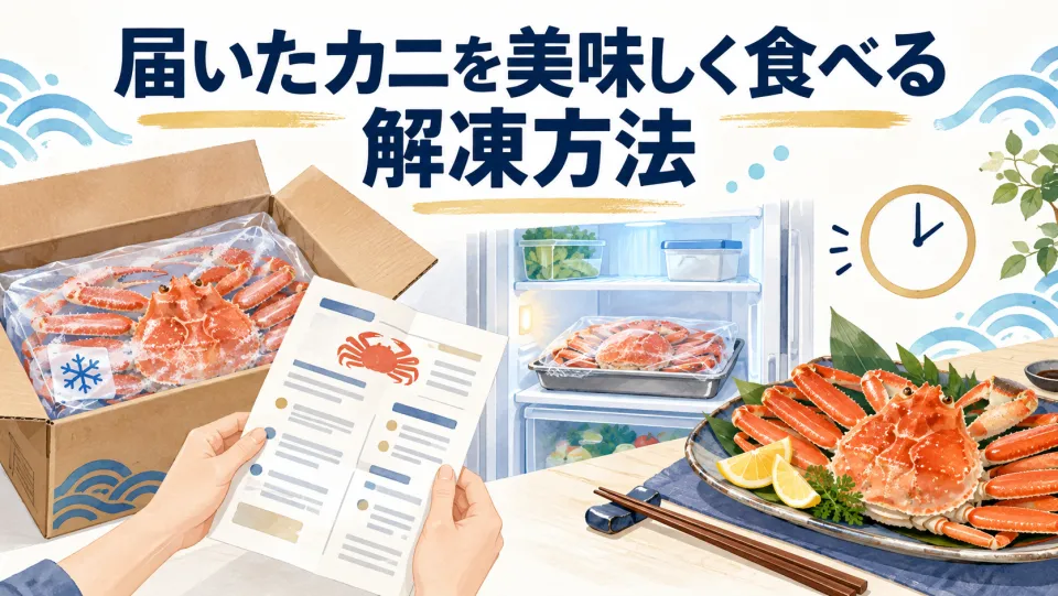 届いたカニを美味しく食べる解凍方法