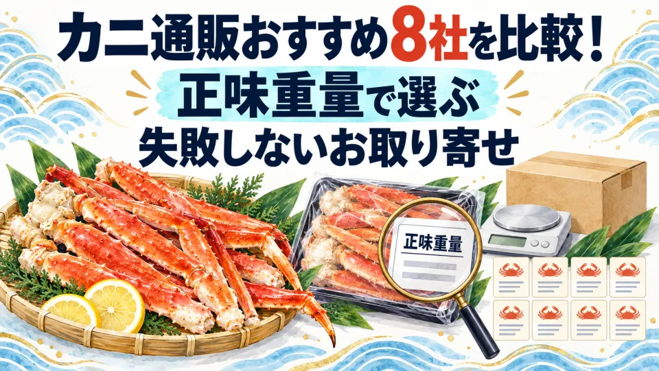 【2026年】カニ通販おすすめ8社を比較！正味重量で選ぶ失敗しないお取り寄せ
