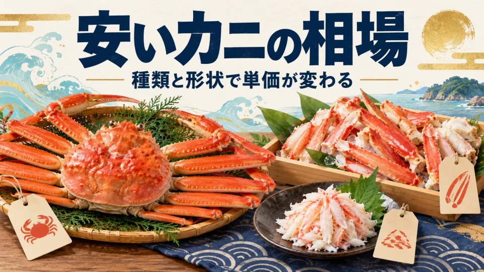安いカニの相場｜種類と形状で単価が変わる