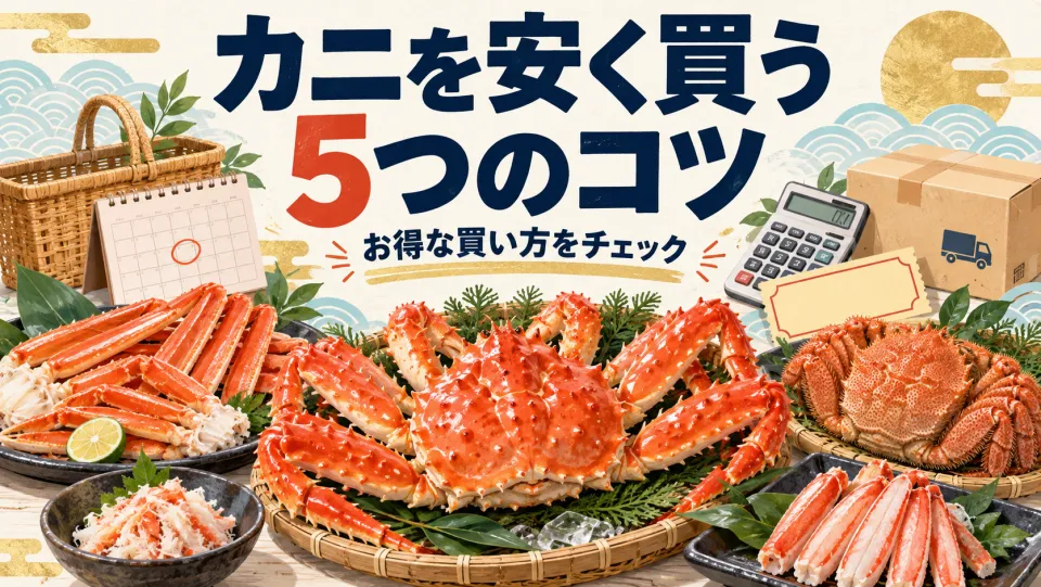 通販のカニをもっと安く買う5つのコツ
