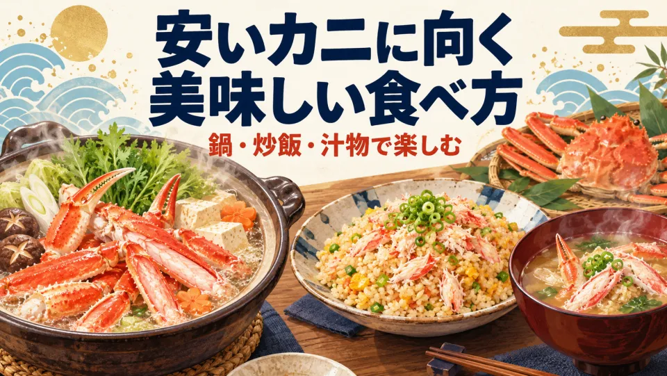 安く買ったカニを賢く食べる方法・料理紹介