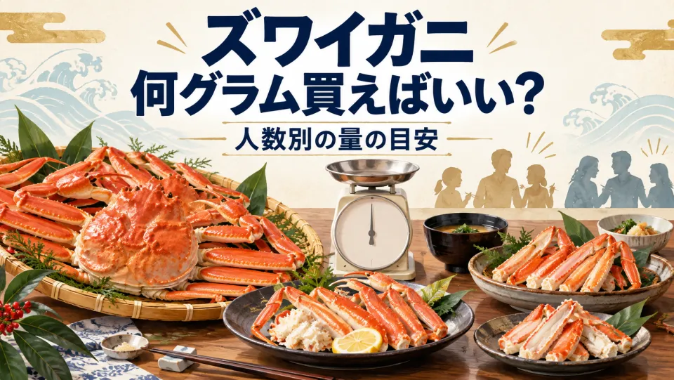 通販のズワイガニは何グラム買えばいい？人数別の目安
